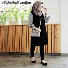 Model baju pesta yang cocok digunakan untuk wanita berhijab ini bakal bikin penampilanmu jadi mewah! Baju Model Terbaru Arfa Tunik Bahan Wolfice Fashion Wanita Kerja Muslimah Pakaian Casual Atasan Modern Kekinian Terbaru Lengan Panjang Baju Modis Fashionable Modis Gaun Perempuan Casual Elegant Trendy Top Termurah 2020