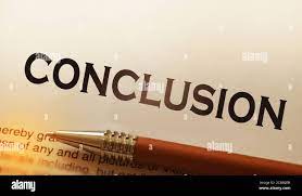 Conclusion de texte d'écriture de mot. Concept d'entreprise. Bref exposé  des principaux points Photo Stock - Alamy
