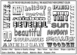 Adjective Order Free Teacher Worksheets