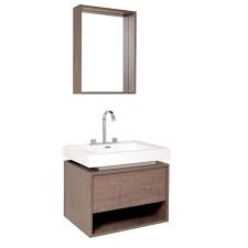 Modern bathroom vanities of 2021 that will be a beautiful addition to your bathroom, looking for best one? 27 3 8 Gray Oak Single Wall Mounted Vanity Fvn8070go