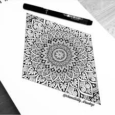 Diamond Mandala Mandala Doodle Art Drawing Simple Art