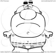 Download 269 coloring underwear stock illustrations, vectors & clipart for free or amazingly low rates! Cartoon Clipart Of A Black And White Sad Bald Man In Underwear Vector Outlined Coloring Page By Cory Thoman 1139112