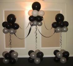 Black And Silver Party Decorations Ideas Black White And Silver Balloon Backdrop 3 Silver Party Decorations Black Party Decorations Balloon Centerpieces