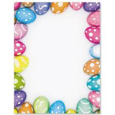 Decorated Eggs Letter Paper Easter Printables Free Easter Frame Easter Templates