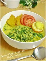 Sayur Daun Singkong Kuah Kuning Resep Masakan Nusantara Resep Masakan Resep Masakan Indonesia Sayuran