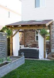 Take The Indoors Outside Build A Covered Patio This Step By Step Post Will Show You How To Build A Le Backyard Covered Patios Backyard Patio Backyard Shade