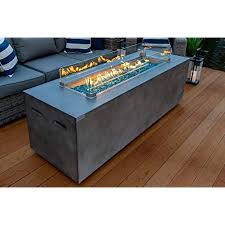 Does the warm spring weather have you thinking about outdoor entertaining? Akoya Outdoor Essentials 70 Linear Rectangular Modern Concrete Fire Pit Table W Glass Guard And Crystals In Espresso Brown 70 Espresso Brown Cobalt Blue Fire Tables Fire Pits Outdoor Fireplaces Fcteutonia05 De