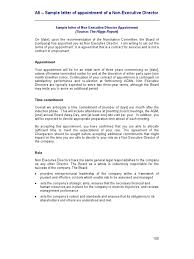 Human resources would then invite him, or her, for an interview. Sample Letter Of Appointment For Non Executive Director Insurance Government