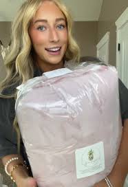 Pink Lily Smiley Face Blanket