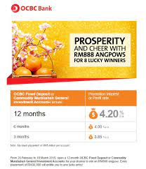 Keep yourself updated with the latest fd promotions by checking imoney's online calculator regularly (scroll up to use the calculator). 8 Lucky Winners For Rm888 Angpows With Ocbc Fixed Deposit