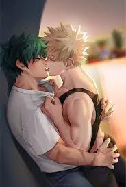 My hero academia bakugo and deku kiss