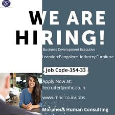 We Are Looking For Business Development Executive Furniture Industry In Bangalore In 2020 Job Posting Business Development Job