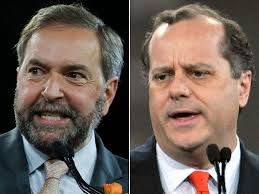 NDP leadership vote down to Thomas Mulcair and Brian Topp