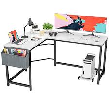 Foxemart computer desk 39 inch study writing table, modern pc laptop sturdy simple gaming desk for home office workstation, rustic brown and black. Foxemart L Shaped Desk Corner Desk 58 Computer Gaming Desk Pc Table Writing Workstation For Home