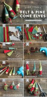 Diy Felt And Pine Cone Elves With Free Pattern Christmas Crafts Christmas Diy Xmas Crafts