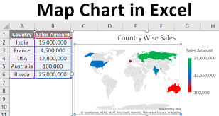 map chart in excel steps to create map chart in excel with