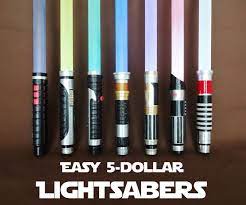 Easy 5 Lightsabers Star Wars Diy Diy Star Wars Gifts Diy Lightsaber