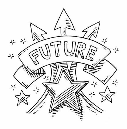 Optimistic Future Label Symbol Drawing Drawing by Frank Ramspott - Pixels