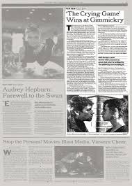 The movie is best remembered for its now infamous plot twist, but there's more to it than that. Film View The Crying Game Wins At Gimmickry The New York Times