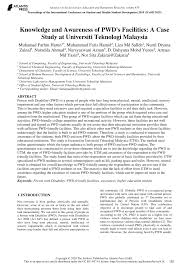 Check spelling or type a new query. Pdf Knowledge And Awareness Of Pwd S Facilities A Case Study At Universiti Teknologi Malaysia