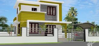 This beautiful double storied home design in 6 cent plot, proposed for mr. Beautiful Double Floor House In Calicut Kerala Home Design