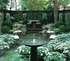 Whilst you can't physically increase the size of a small garden, you can certainly employ a few visual tricks to create the illusion of space. 49 Beautiful Townhouse Courtyard Garden Designs Digsdigs