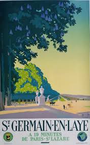 Original Vintage Poster Saint Germain En Laye Paris Pierre Commarmond Saint Germain En Laye Vintage Travel Posters Travel Posters