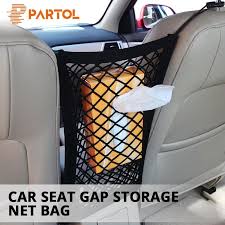 Partol Universal Car Seat Storage Net Organize Bag For Drinks Tissue Automobile Black Color Elasticity Mesh Bag Between Car Seat Review Mesh Bag Bag Organization Car Seats