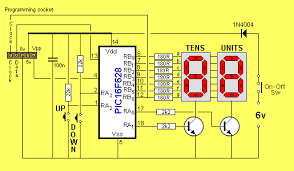 2digit Up Down Counter Electronic Circuit Design Electronics Circuit Tens And Units