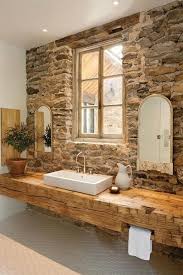40 Rustic Bathroom Designs Decoholic Natural Stone Bathroom Rustic Bathrooms Rustic Bathroom Designs