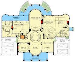 Majestic Double Staircase 12225jl Floor Plan Main Level Double Staircase House Plans Mansion Luxury Floor Plans