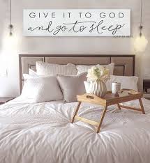 Give It To God And Go To Sleep Canvas Sign Farmhouse Decor Inspirational Affirmation Wall Art Canvas Print Bedroom Wall Custom Colors Home Decor Bedroom Farmhouse Bedroom Decor Wall Decor Bedroom