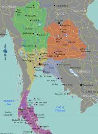 Thailand Can Be Divided In 5 Regions Thailand Travel Guide Thailand Map Thailand Tourism