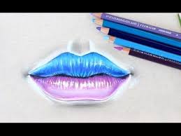 Colorful Lips Drawing Tutorial Prismacolor Pencils Prismacolor Pencils Lips Drawing Prismacolor