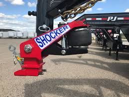 Despite these difference, gooseneck hitches and 5th wheel hitches have many similarities. Shocker Gooseneck Surge Air Hitch For Pj Flatbed Dump Trailers Shocker Hitch