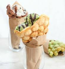 Egg Waffle Ice Cream Cones Kirbie S Cravings A San Diego Food Travel Blog Bubble Waffle Egg Waffle Waffle Ice Cream