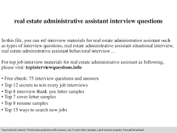 Sorry, we can't find that job title. Real Estate Administrative Assistant Interview Questions
