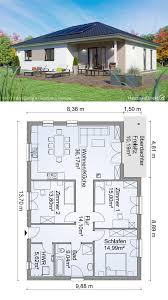 Bungalow Haus Modern Mit Walmdach Bauen Fertighaus Grundriss Ideen Winkelbungalow 110 Qm 4 Zimmer Fertighaus Bungalow Walmdach Haus Bungalow