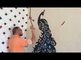 جداريات روعة للمنازل على شكل طاووس من تصميم جداريات ضوء القمر Youtube Crown Jewelry Jewelry