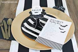Up to 15 people can play this one. Halloween Mystery Dinner Party Free Menu The Crafting Chicks