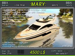 10 years ago on introduction dude this is really creative 5* reply 10 years ago on introduction thank you, thank you. Second Life Marketplace New Yacht Mary