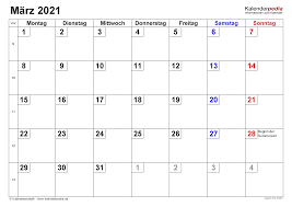 Mit feiertagen, schulferien, kalenderwochen, mondphasen, eigenem logo und eigenen terminen. Kalender Marz 2021 Als Pdf Vorlagen