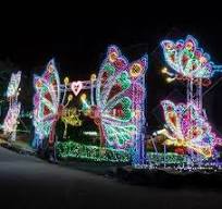 Outdoor Christmas Animated Decorations 2D 3D LED Street Motif Bear Deer  Butterfly Lighted Arch for Street Zoo Park Light Show