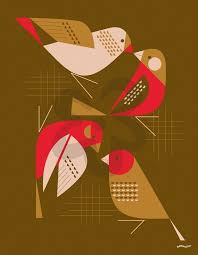 Bye Brown Finches Animals Canvas Wall Art Greenbox Art Canvas Wall Art Bird Illustration