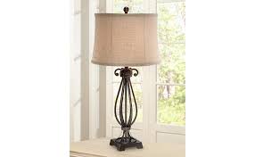 Best illustrated diagram showing the anatomy of a lamp available. Taos Traditional Style Table Lamp Iron Open Scroll Metal Base Neutral Burlap Fabric Shade Decor For Living Room Bedroom House Bedside Nightstand Home Office Entryway Family Regency Hill Amazon Com
