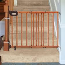 A baby safety gate is generally intended for children between six months and two years old. Banister Baby Gate