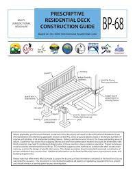 Prescriptive residential wood deck construction guide. Prescriptive Residential Deck Construction Guide Spokane Building