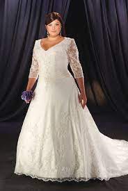 Beauteous Plus Size 3 4 Sleeves Lace V Neck Applique Sash Stones Wedding Dre Plus Size Wedding Dresses With Sleeves Plus Size Wedding Gowns Short Wedding Dress