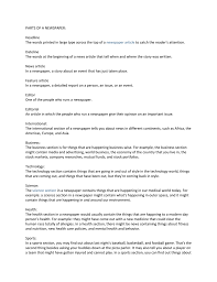 Examples of writing a newspaper article. Parts Of A Newspaper Headline The Words Printed In Large