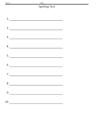 7 sun i like to watch the sun come up. 38 Printable Spelling Test Templates Word Pdf á… Templatelab